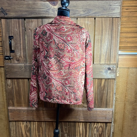 Vintage Briggs New York Petite Medium Paisley jacket - Picture 3 of 4